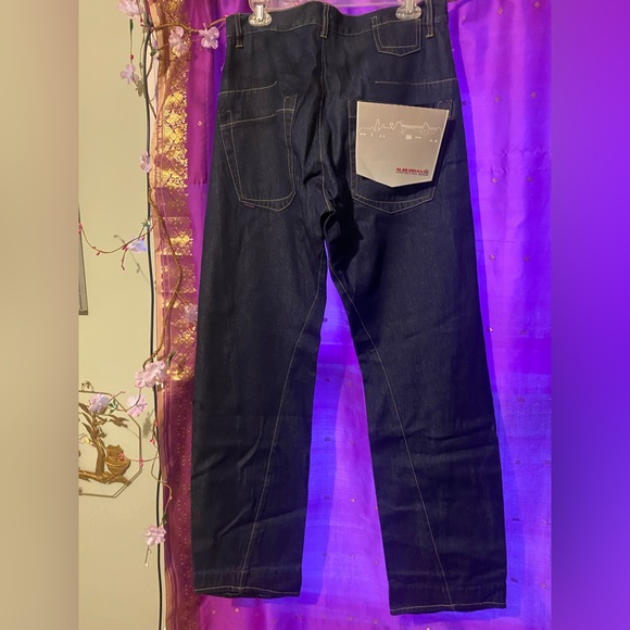 Y2K nwt dark denim mens 32 waist barrel seam jeans - Picture 2 of 9